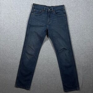 Levis Western Fit Straight Leg Dark Wash Blue Denim Jeans Mens 30x34 (Fit 30x33)